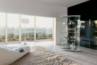 Ausstellende Möbel aus gebogenem Glas, für moderne Wohnzimmer