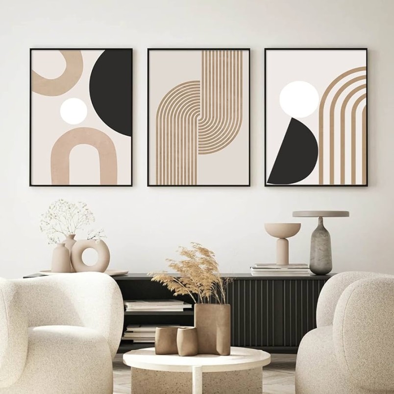 OTURRI Minimalistische Bilder Abstrakte Linie Poster Kunstdrucke  Geometrische Wand Bilder Leinwand Gemälde Wohnzimmer Moderne  Inneneinrichtung